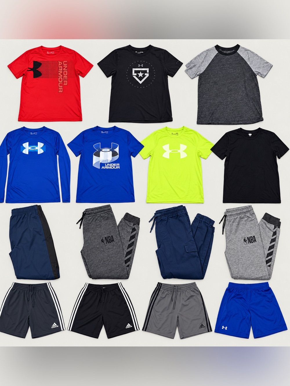 Under Armour, NBA, Adidas, Old Navy Boys 15 piece lot size XL